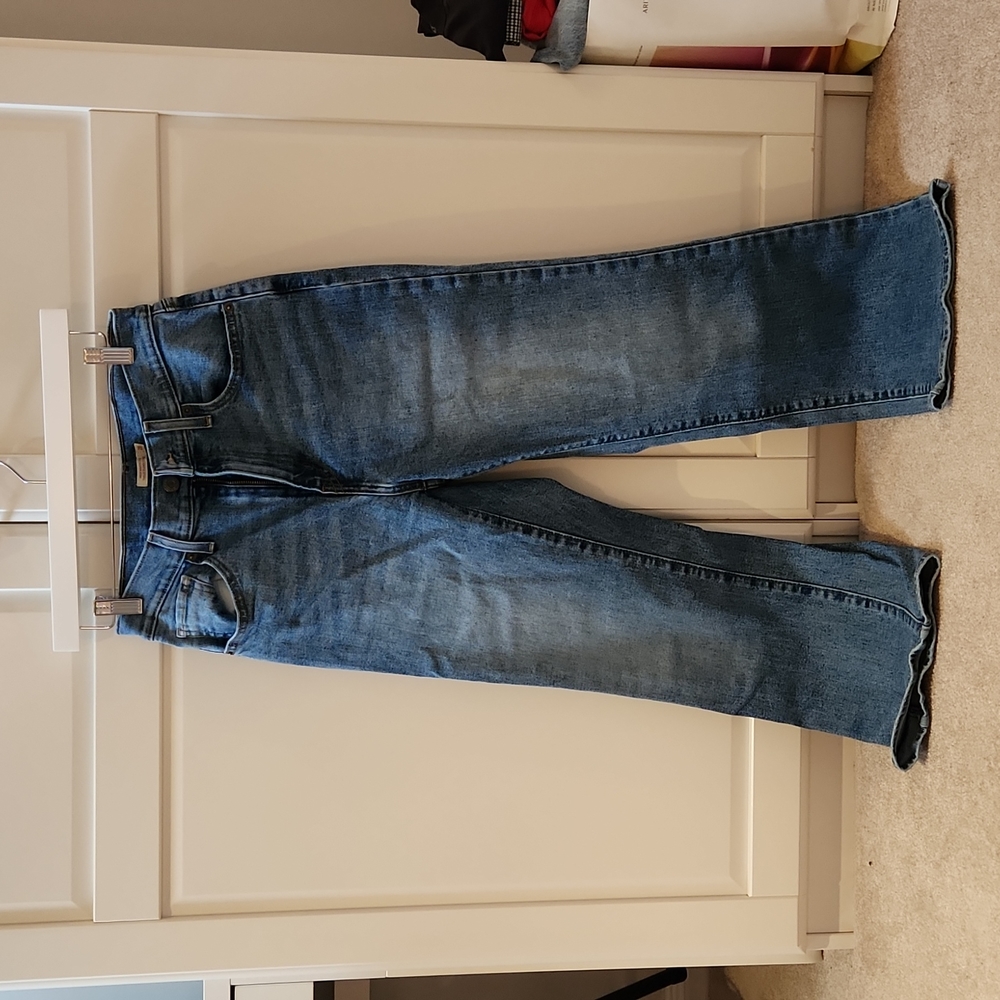 Levis high waisted cropped flare